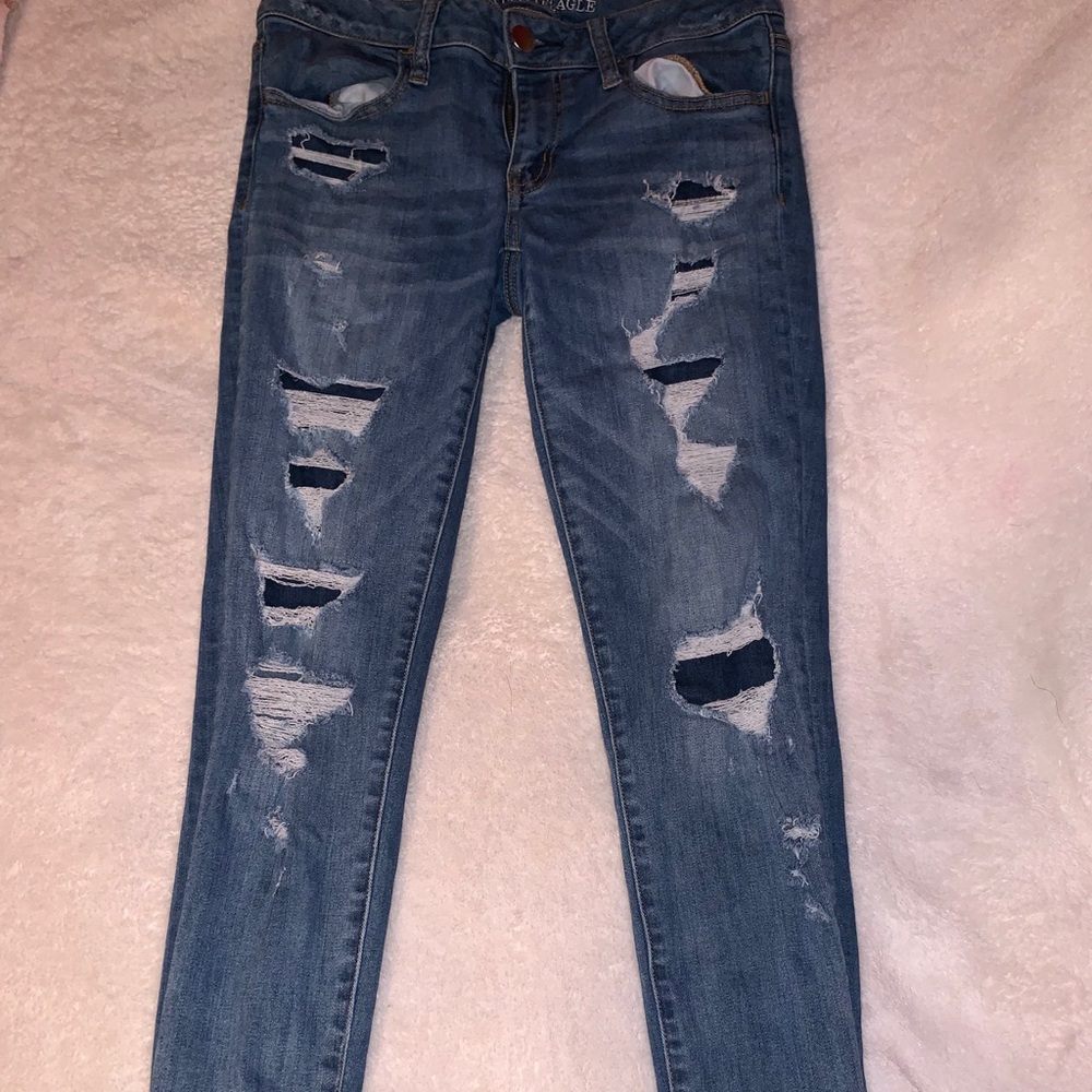 holy/patched jeans